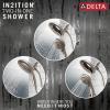 imageDelta Faucet 5Spray In2ition 2in1 Dual Shower Head with HandHeld Spray Black Hand Held Shower Head with Hose Handheld Shower Heads 25 GPM Shower Head Matte Black 58569BL25PKStainless