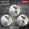 imageDelta Faucet 5Spray In2ition 2in1 Dual Shower Head with HandHeld Spray Brushed Nickel Hand Held Shower Head with Hose Handheld Shower Heads 175 GPM Shower Lumicoat Stainless 58569SSPRPKChampagne Bronze
