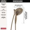 imageDelta Faucet 5Spray In2ition 2in1 Dual Shower Head with HandHeld Spray Brushed Nickel Hand Held Shower Head with Hose Handheld Shower Heads 175 GPM Shower Lumicoat Stainless 58569SSPRPKChampagne Bronze