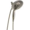 imageDelta Faucet 5Spray In2ition 2in1 Dual Shower Head with HandHeld Spray Brushed Nickel Hand Held Shower Head with Hose Handheld Shower Heads 175 GPM Shower Lumicoat Stainless 58569SSPRPKStainless