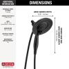 imageDelta Faucet 5Spray In2ition 2in1 Dual Shower Head with HandHeld Spray Brushed Nickel Hand Held Shower Head with Hose Handheld Shower Heads 175 GPM Shower Lumicoat Stainless 58569SSPRPKMatte Black