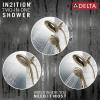 imageDelta Faucet 5Spray In2ition 2in1 Dual Shower Head with HandHeld Spray Brushed Nickel Hand Held Shower Head with Hose Handheld Shower Heads 175 GPM Shower Lumicoat Stainless 58569SSPRPKChampagne Bronze