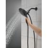 imageDelta Faucet 5Spray In2ition 2in1 Dual Shower Head with HandHeld Spray Brushed Nickel Hand Held Shower Head with Hose Handheld Shower Heads 175 GPM Shower Lumicoat Stainless 58569SSPRPKMatte Black