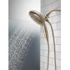 imageDelta Faucet 5Spray In2ition 2in1 Dual Shower Head with HandHeld Spray Brushed Nickel Hand Held Shower Head with Hose Handheld Shower Heads 175 GPM Shower Lumicoat Stainless 58569SSPRPKChampagne Bronze
