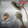 imageDelta Faucet 5Spray In2ition 2in1 Dual Shower Head with HandHeld Spray Brushed Nickel Hand Held Shower Head with Hose Handheld Shower Heads 175 GPM Shower Lumicoat Stainless 58569SSPRPKChampagne Bronze