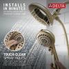 imageDelta Faucet 5Spray In2ition 2in1 Dual Shower Head with HandHeld Spray Brushed Nickel Hand Held Shower Head with Hose Handheld Shower Heads 175 GPM Shower Lumicoat Stainless 58569SSPRPKChampagne Bronze