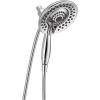 imageDelta Faucet 5Spray In2ition 2in1 Dual Shower Head with HandHeld Spray Brushed Nickel Hand Held Shower Head with Hose Handheld Shower Heads 175 GPM Shower Lumicoat Stainless 58569SSPRPKChrome