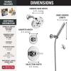 imageTrinsic 3Setting Chrome Shower System Including Chrome Shower Head WallMount Handheld Shower Shower Handle Shower Diverter and Shower Valve Kit Delta Shower Trim Kit Chrome