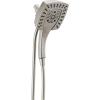 imageDelta Faucet 5Spray In2ition Dual Shower Head with HandHeld Spray H2Okinetic Brushed Nickel Shower Head with Hose Showerheads Magnetic Docking Lumicoat Stainless 58474SSPR
