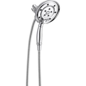 imageDelta Faucet 4Spray H2Okinetic In2ition 2in1 Dual Hand Held Shower Head with Hose and Magnetic Docking Stainless 58471SSPKChrome