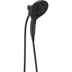 imageDelta Faucet 5Spray In2ition 2in1 Dual Hand Held Shower Head with Hose Oil Rubbed Bronze 58620RB25PKMatte Black