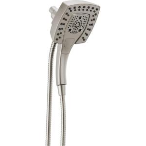 imageDelta Faucet 5Spray In2ition Dual Shower Head with HandHeld Spray H2Okinetic Brushed Nickel Shower Head with Hose Showerheads Magnetic Docking Lumicoat Stainless 58474SSPR