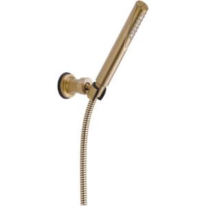 imageDelta Faucet Trinsic Single Spray WallMount Hand Shower Hand Held Shower with Hose Black Handheld Shower Head Hand Shower Handheld Shower Matte Black 55085BLChampagne Bronze
