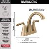 imageDelta Faucet Arvo Gold Bathroom Faucet Centerset Bathroom Faucet Gold Bathroom Sink Faucet Drain Assembly Included Champagne Bronze 25840LFCZ