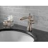 imageDelta Faucet Cassidy Single Hole Bathroom Faucet Gold Bathroom Faucet Waterfall Faucet Single Handle Metal Drain Assembly Champagne Bronze 598LFCZMPUStainless