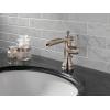 imageDelta Faucet Cassidy Single Hole Bathroom Faucet Gold Bathroom Faucet Waterfall Faucet Single Handle Metal Drain Assembly Champagne Bronze 598LFCZMPUStainless