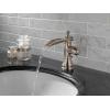 imageDelta Faucet Cassidy Single Hole Bathroom Faucet Gold Bathroom Faucet Waterfall Faucet Single Handle Metal Drain Assembly Champagne Bronze 598LFCZMPUStainless
