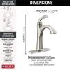 imageDelta Faucet Geist Matte Black Bathroom Faucet Single Hole Bathroom Faucet Black Black Bathroom Faucets for Sink 1 Hole Bathroom Sink Faucet Drain Assembly Included Matte Black 15864LFBLSpotShield