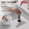 imageDelta Faucet Geist Matte Black Bathroom Faucet Single Hole Bathroom Faucet Black Black Bathroom Faucets for Sink 1 Hole Bathroom Sink Faucet Drain Assembly Included Matte Black 15864LFBLSpotShield