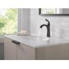 imageDelta Faucet Geist Matte Black Bathroom Faucet Single Hole Bathroom Faucet Black Black Bathroom Faucets for Sink 1 Hole Bathroom Sink Faucet Drain Assembly Included Matte Black 15864LFBLMatte Black
