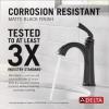 imageDelta Faucet Geist Matte Black Bathroom Faucet Single Hole Bathroom Faucet Black Black Bathroom Faucets for Sink 1 Hole Bathroom Sink Faucet Drain Assembly Included Matte Black 15864LFBLMatte Black