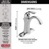 imageDelta Faucet Lahara Single Hole Bathroom Faucet Brushed Nickel Single Handle Bathroom Faucet Diamond Seal Technology Drain Assembly Stainless 538SSMPUDSTChrome