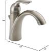imageDelta Faucet Lahara Single Hole Bathroom Faucet Brushed Nickel Single Handle Bathroom Faucet Diamond Seal Technology Drain Assembly Stainless 538SSMPUDSTStainless