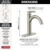 imageDelta Faucet Nicoli Single Hole Bathroom Faucet Brushed Nickel Single Handle Bathroom Faucet Drain Assembly Stainless 15749LFSS