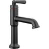 imageDelta Faucet Saylor Matte Black Bathroom Faucet Single Hole Bathroom Faucet Single Handle Bathroom Sink Faucet Black Diamond Seal Technology Drain Assembly Matte Black 536BLMPUDSTMatte Black