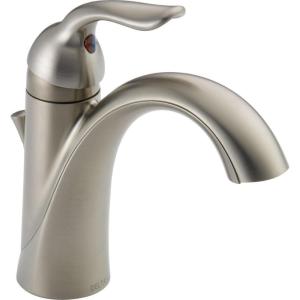 imageDelta Faucet Lahara Single Hole Bathroom Faucet Brushed Nickel Single Handle Bathroom Faucet Diamond Seal Technology Drain Assembly Stainless 538SSMPUDSTStainless