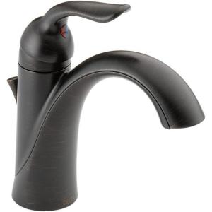 imageDelta Faucet Lahara Single Hole Bathroom Faucet Brushed Nickel Single Handle Bathroom Faucet Diamond Seal Technology Drain Assembly Stainless 538SSMPUDSTVenetian Bronze