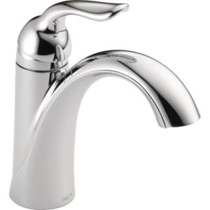 imageDelta Faucet Lahara Single Hole Bathroom Faucet Brushed Nickel Single Handle Bathroom Faucet Diamond Seal Technology Drain Assembly Stainless 538SSMPUDSTChrome