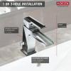 imageDelta Faucet Ara Single Hole Bathroom Faucet Brushed Nickel Waterfall Faucet Single Handle Metal Drain Assembly Stainless 568LFSSMPU 763 x 156 x 519 inchesMatte Black