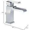 imageDelta Faucet Ara Single Hole Bathroom Faucet Brushed Nickel Waterfall Faucet Single Handle Metal Drain Assembly Stainless 568LFSSMPU 763 x 156 x 519 inchesChrome