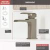 imageDelta Faucet Ara Single Hole Bathroom Faucet Brushed Nickel Waterfall Faucet Single Handle Metal Drain Assembly Stainless 568LFSSMPU 763 x 156 x 519 inchesStainless