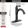 imageDelta Faucet Saylor Single Hole Bathroom Faucet Gold Bathroom Faucet Single Handle Bathroom Sink Faucet Diamond Seal Technology Drain Assembly Champagne Bronze 535CZMPUDSTMatte Black