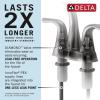 imageDelta Faucet Stryke Matte Black Bathroom Faucet Centerset Bathroom Faucet Diamond Seal Technology Metal Drain Assembly Matte Black 25776BLMPUDSTStainless
