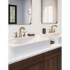 imageDelta Faucet Stryke Widespread Bathroom Faucet 3 Hole Matte Black Bathroom Faucet with Cross Handles Diamond Seal Technology Metal Drain Assembly Matte Black 357766BLMPUDSTChampagne Bronze