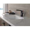 imageDelta Faucet Vesna Matte Black Bathroom Faucet Single Hole Bathroom Faucet Single Handle Bathroom Faucet Drain Assembly Matte Black 15789LFBLMatte Black