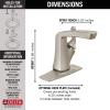 imageDelta Faucet Vesna Matte Black Bathroom Faucet Single Hole Bathroom Faucet Single Handle Bathroom Faucet Drain Assembly Matte Black 15789LFBLSpotshield Brushed Nickel