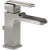 imageDelta Faucet Ara Single Hole Bathroom Faucet Brushed Nickel Waterfall Faucet Single Handle Metal Drain Assembly Stainless 568LFSSMPU 763 x 156 x 519 inchesStainless