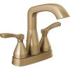 imageDelta Faucet Stryke Matte Black Bathroom Faucet Centerset Bathroom Faucet Diamond Seal Technology Metal Drain Assembly Matte Black 25776BLMPUDSTLumicoat Champagne Bronze