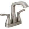imageDelta Faucet Stryke Matte Black Bathroom Faucet Centerset Bathroom Faucet Diamond Seal Technology Metal Drain Assembly Matte Black 25776BLMPUDSTLumicoat Stainless