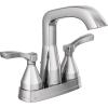 imageDelta Faucet Stryke Matte Black Bathroom Faucet Centerset Bathroom Faucet Diamond Seal Technology Metal Drain Assembly Matte Black 25776BLMPUDSTLumicoat Chrome