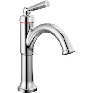 imageDelta Faucet Saylor Single Hole Bathroom Faucet Gold Bathroom Faucet Single Handle Bathroom Sink Faucet Diamond Seal Technology Drain Assembly Champagne Bronze 535CZMPUDSTChrome