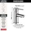 imageDELTA 559LFBLGPMPP Modern Handle Lavatory Faucet Single Hole Matte BlackChrome