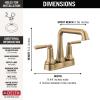 imageDelta 2536MPUDST Saylor 12 GPM Centerset Bathroom Faucet with PopUp Drain Assembly and Diamond Seal Valve Technology  Champagne BronzeChampagne Bronze