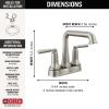 imageDelta 2536MPUDST Saylor 12 GPM Centerset Bathroom Faucet with PopUp Drain Assembly and Diamond Seal Valve Technology  Champagne BronzeStainless