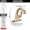 imageDelta Faucet Arvo PullDown Single Hole Bathroom Faucet Gold Bathroom Sink Faucet Bathroom Faucet with Pull Out Sprayer Single Handle Bathroom Faucet Champagne Bronze 115840LFCZPD