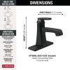 imageDelta Faucet Ashlyn Single Hole Bathroom Faucet Single Handle Bathroom Faucet Black Bathroom Sink Faucet Diamond Seal Technology Drain Assembly Matte Black 564BLMPUDSTMatte Black